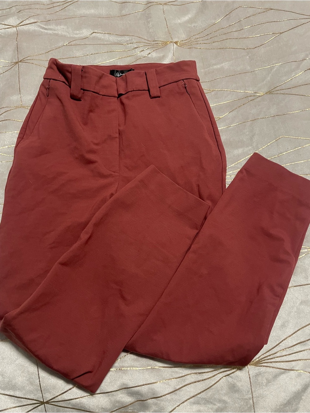 Women's Tailored Slim Ankle Pants - Rust Coloured by Reitmans Size 4 - Picture 3 of 6